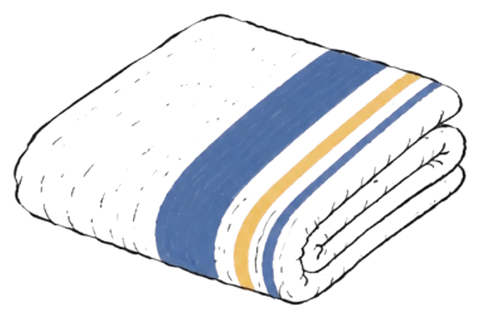 たたんだタオル